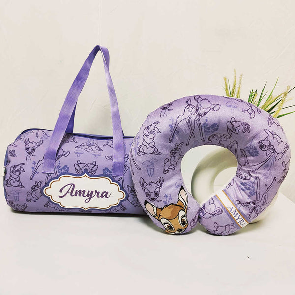Personalized Bunny Printed Kids Duffle Bag Gift Combo
