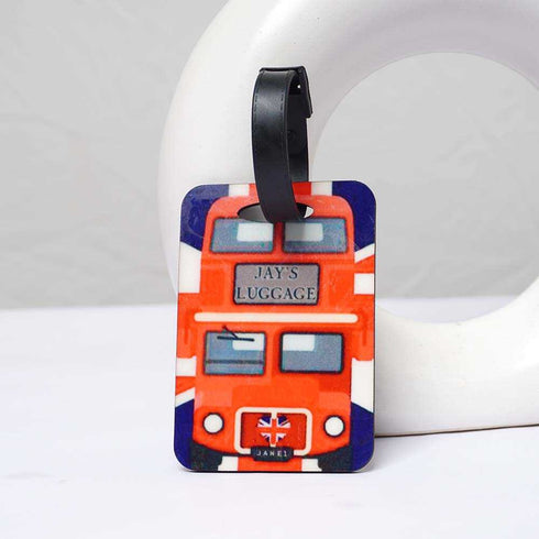 Personalized Bus Printed Kids Luggage Tag