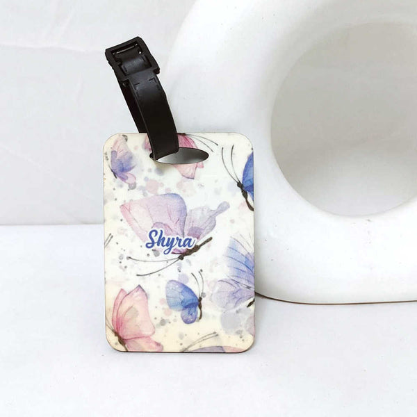 Personalized Butterfly Printed Kids Luggage Tag