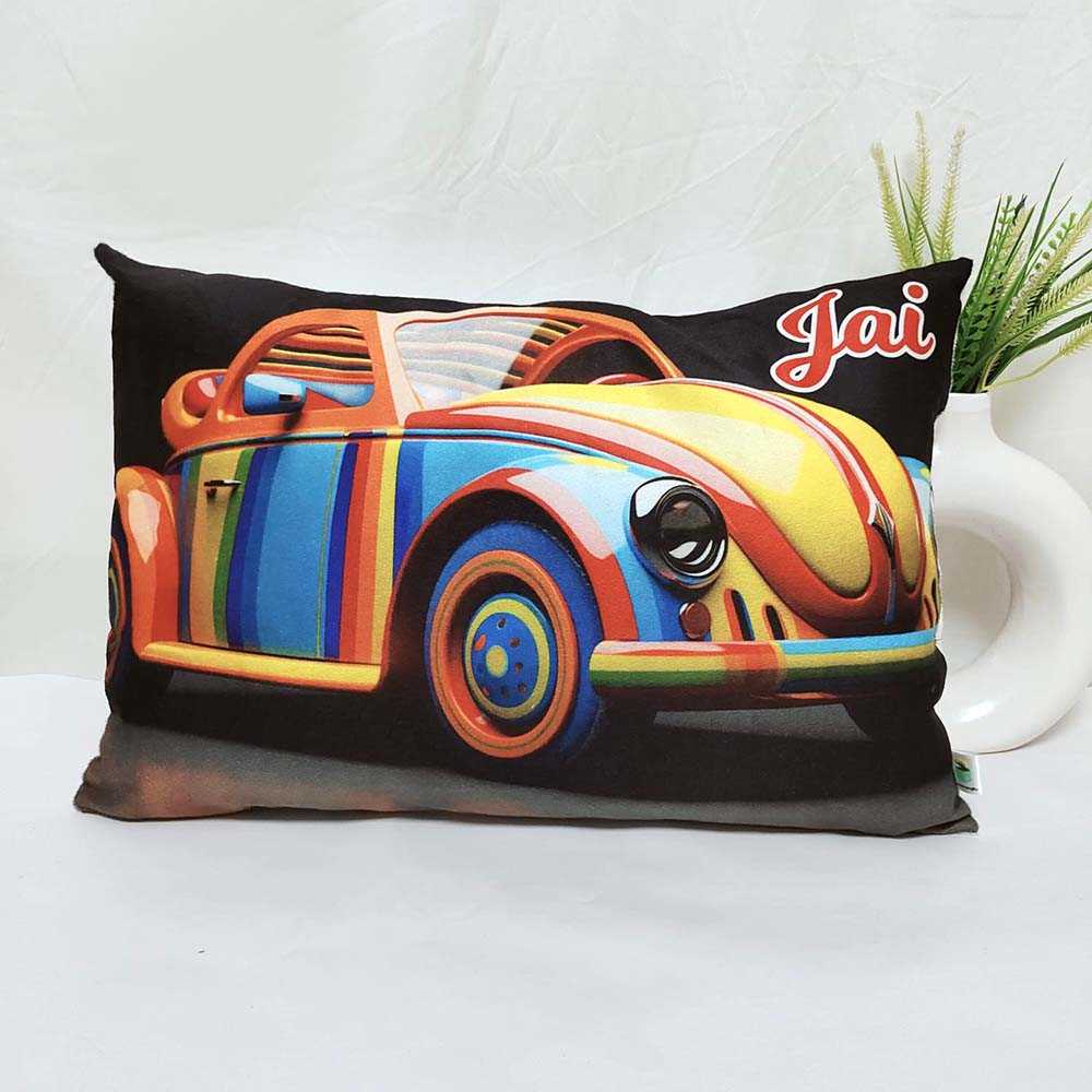 Personalized Car Printed Kids Pillow - Main Image