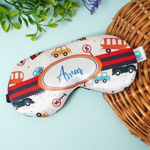 Personalized Cars Printed Kids Eye Mask