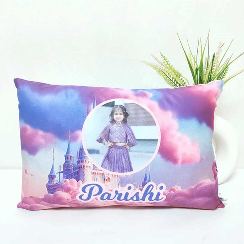 Personalized Clouds Printed Kids Photo Pillow