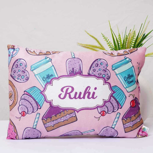 Personalized Cup Cake Printed Kids Pillow