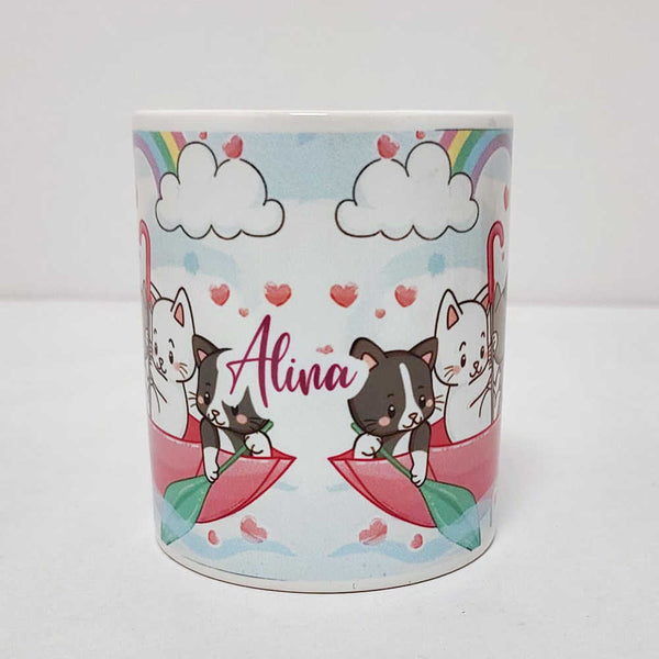 Personalized Cute Cat Printed Kids Mug