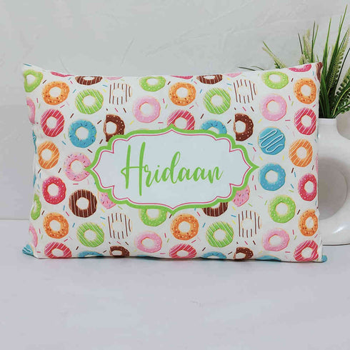 Personalized Donuts Printed Kids Pillow