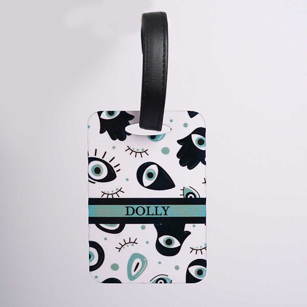 Personalized Evil Eye Printed Kids Luggage Tag