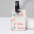 Personalized Floral Printed Luggage Tag