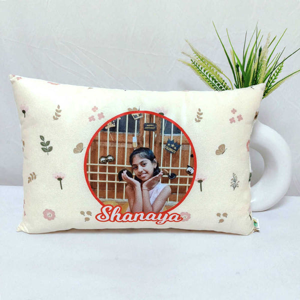 Personalized Leaf's Printed Kids Photo Pillow