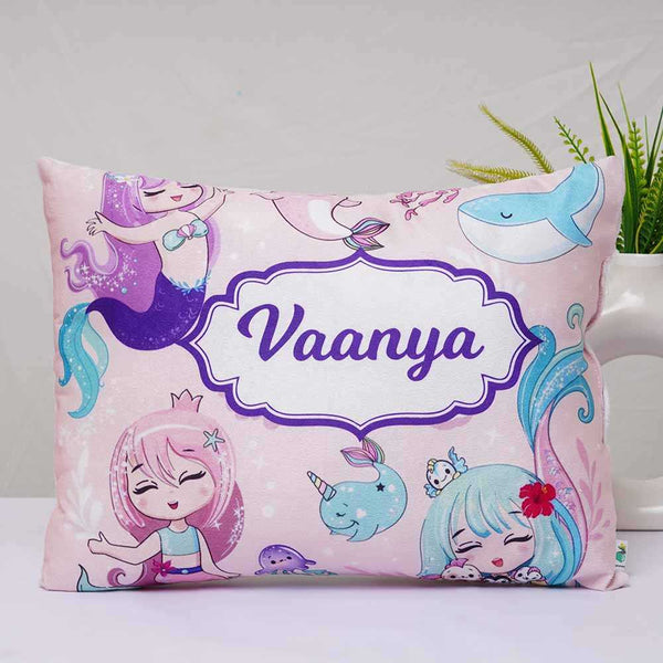 Personalized Little Mermaid Printed Kids Pillow