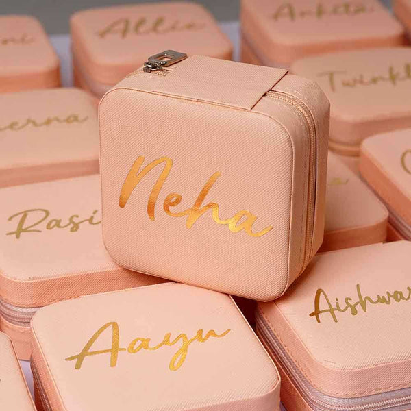 Personalized Organizer Jewellery Box for Women - Peach