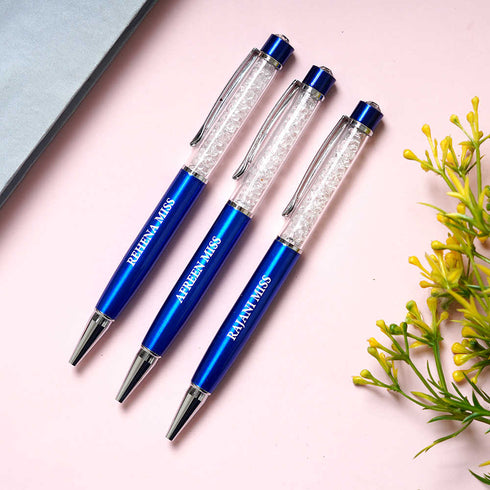 Personalized Pen With Name Engraved Metal Pen-Blue