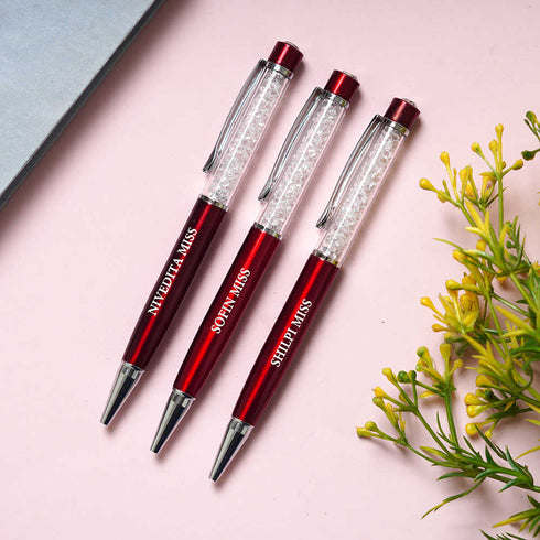 Personalized Pen With Name Engraved Metal Pen-Red