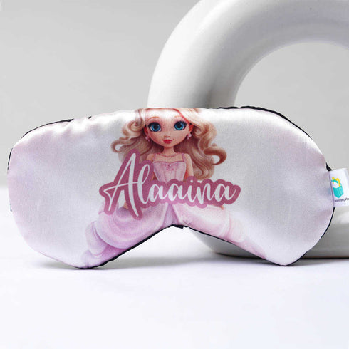 Personalized Pink Doll Printed Kids Eye Mask