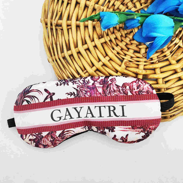 Personalized Pink Printed Eye Mask