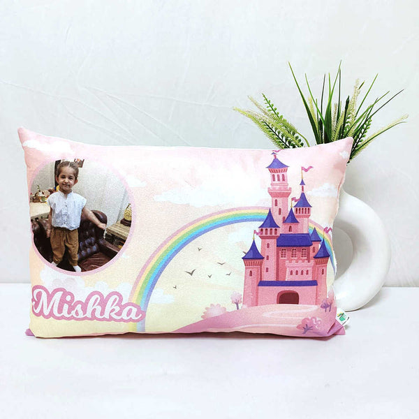 Personalized Rainbow Printed Kids Photo Pillow