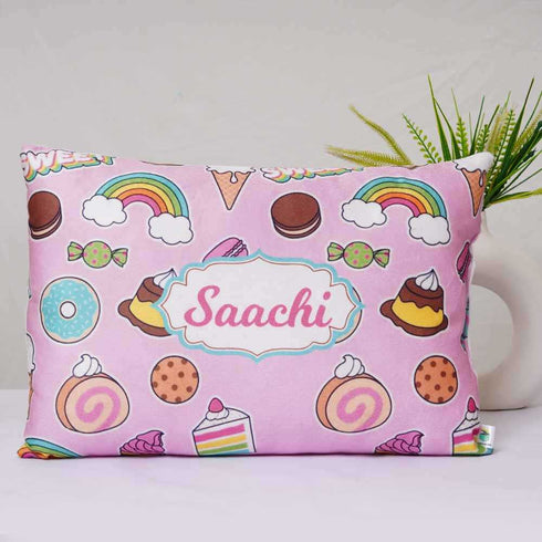 Personalized Rainbow Printed Kids Pillow