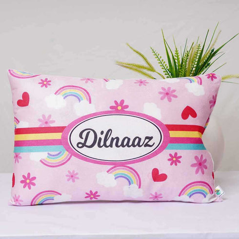 Personalized Rainbow Printed Kids Pillow