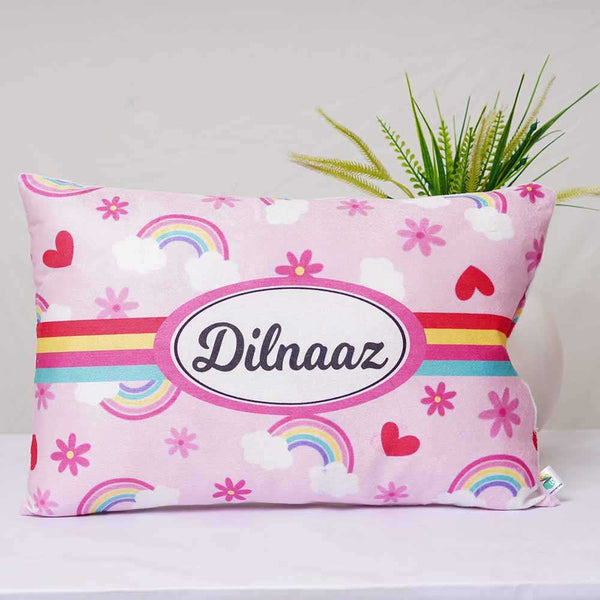 Personalized Rainbow Printed Kids Pillow