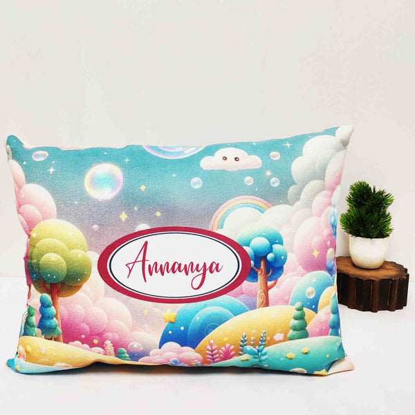 Personalized Rainbow Printed Kids Pillow