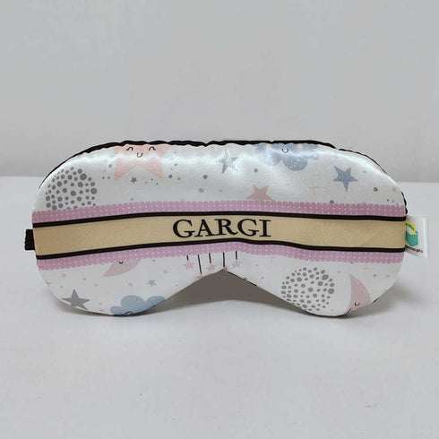 Personalised Stars Printed Neck Pillow & Eye Mask Combo Gift Set