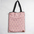 Pink Heart Shape Printed Tote Bag