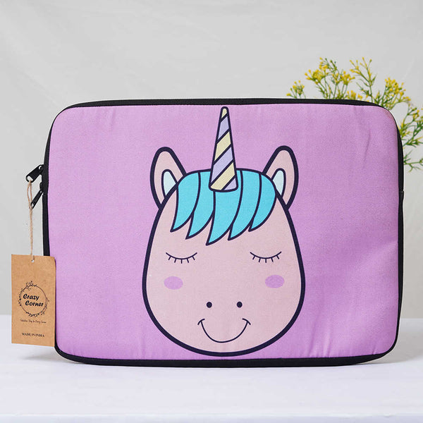 Pink Unicorn Printed Laptop Sleeve/Cover 15 inch
