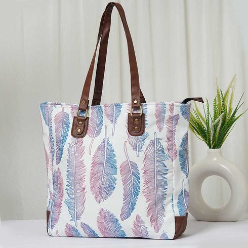 Printed Oversized Shopper Tote Bag