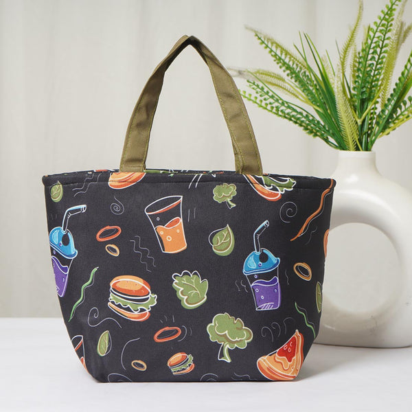 Printed Lunch Bag With Handle - Uncommongifts.in