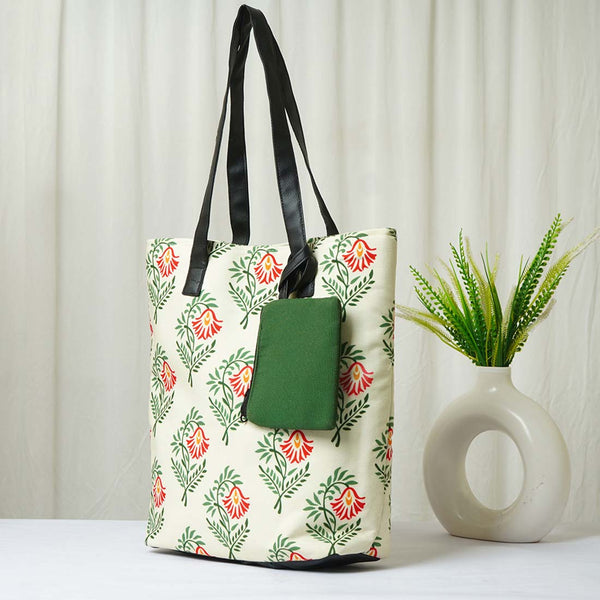 Printed Oversized Shopper Tote Bag - Uncommongifts.in