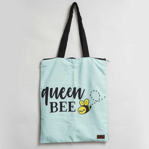 Queen Bee Printed Tote Bag