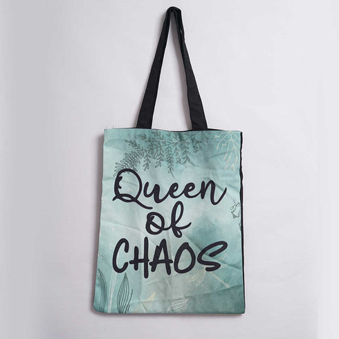 Queen Of Chaos Printed Tote Bag