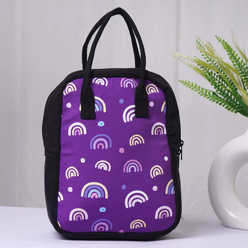 Rainbow Printed Canvas Lunch Bag - Uncommongifts.in