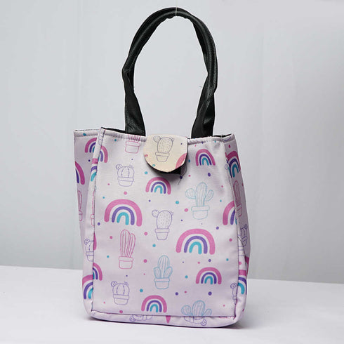 Rainbow Printed Lunch Bag With Handle