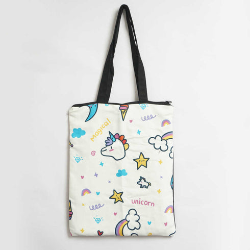 Rainbows And Unicorns Printed Tote Bag