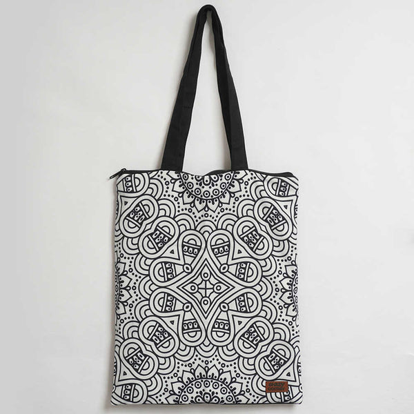 Rangoli Design Printed Tote Bag