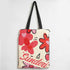 Red Floral Printed Tote Bag