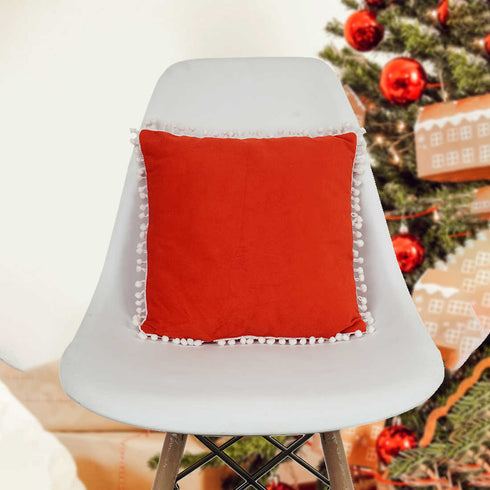 Red & White Christmas Cushion - Uncommongifts.in