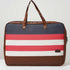 Red & White Printed Canvas & PU Laptop Bag Fit 15.6 Inch Laptop