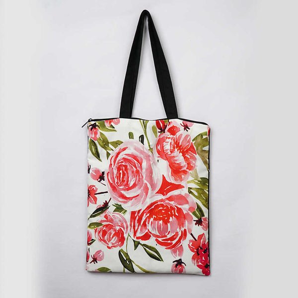 Rose Printed Tote Bag