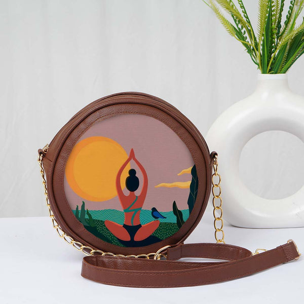 Personalised Round Sling Bag for Easy Carrying and Chic Looks - Uncommongifts.in