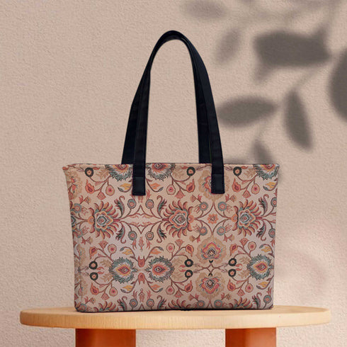 Sanganeri Print Women's Office Bag - Uncommongifts.in