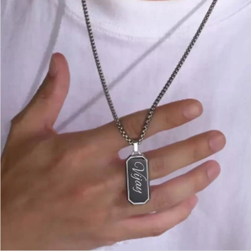 Customized Name Pendant For Men's