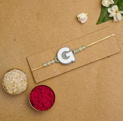 Personalized 3D Alphabet Acrylic Rakhi