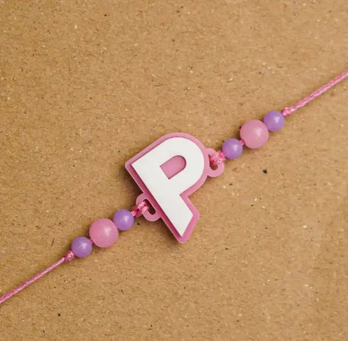 Personalized 3D Alphabet Acrylic Rakhi