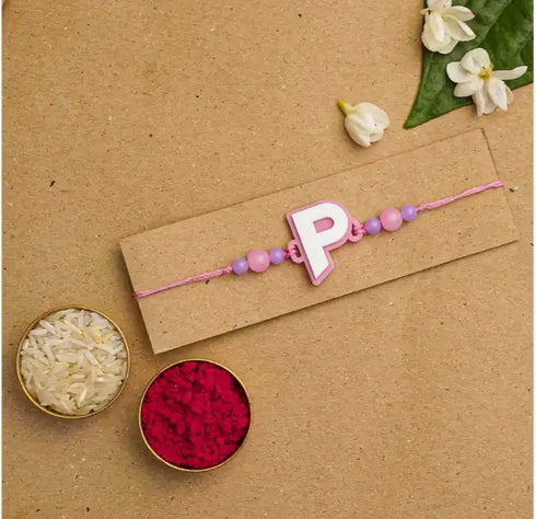 Personalized 3D Alphabet Acrylic Rakhi