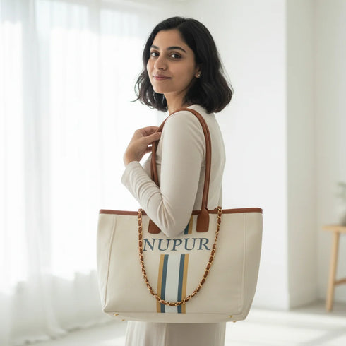 Luna Brown Handle Handbag