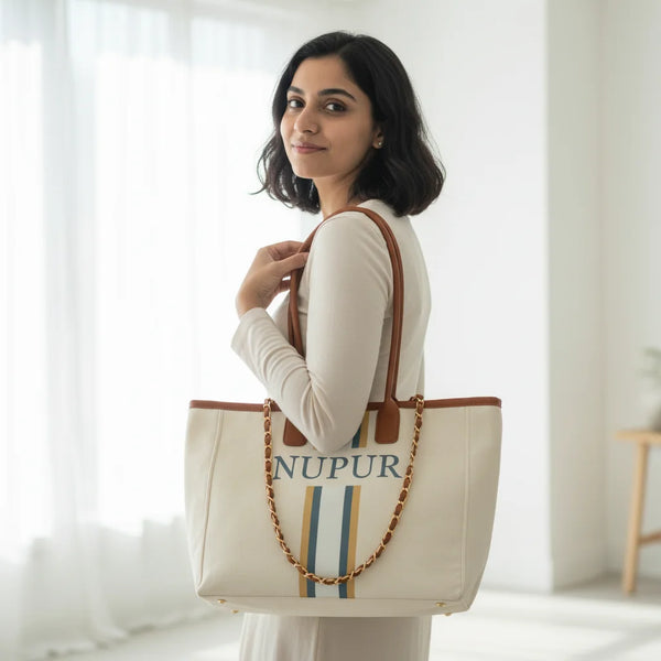 Luna Brown Handle Handbag