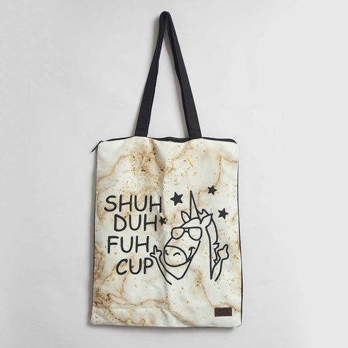 Shuh Duh Fuh Cup Printed Tote Bag
