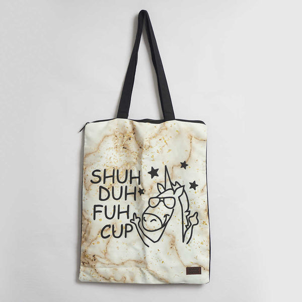 Shuh Duh Fuh Cup Printed Tote Bag