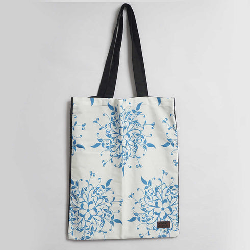 Sketch Flower Printed Tote Bag
